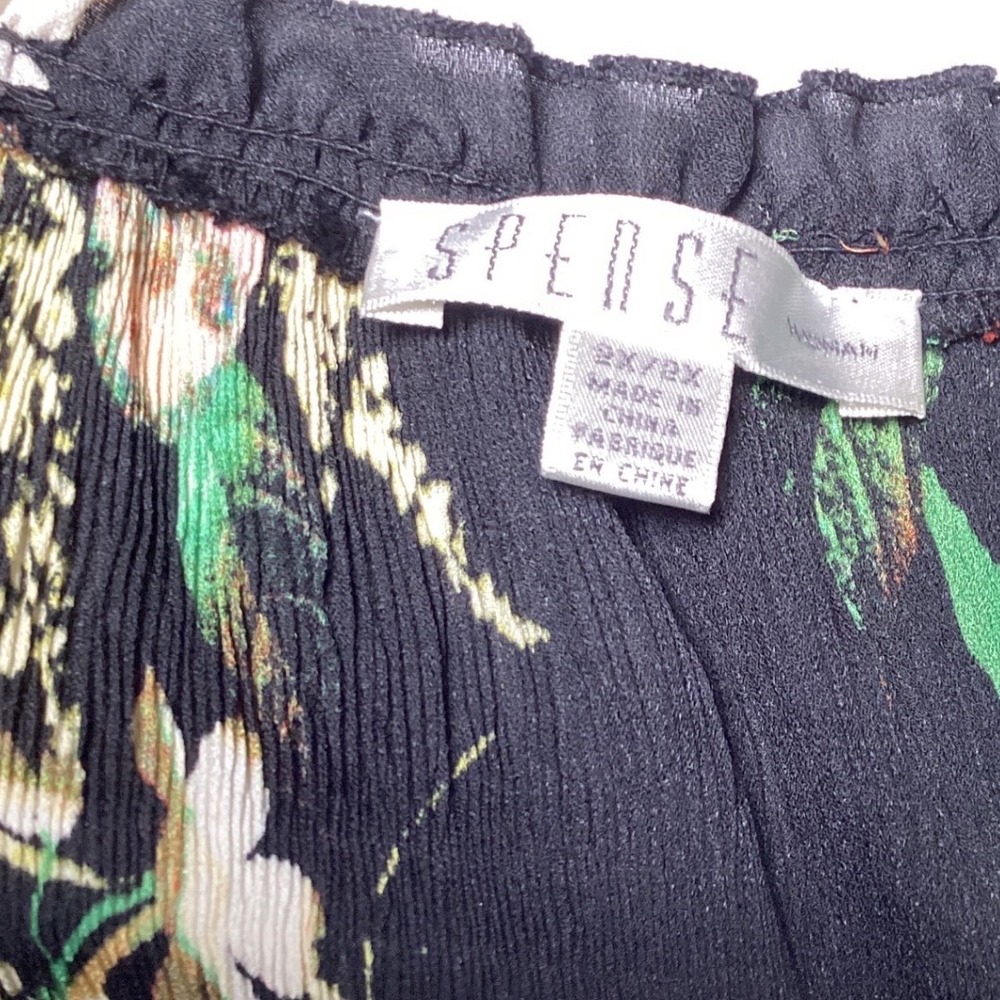 Spense Floral Bell Sleeve Tunic Women Size 2X Smocked Waist Boho Whimsigoth - Picture 3 of 7